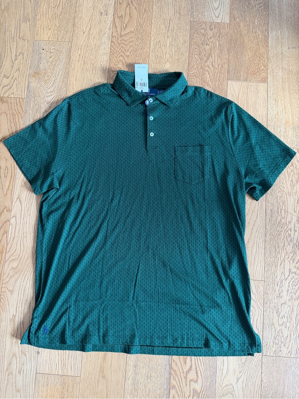 Polo Ralph Lauren Green Geometric Polo Shirt Golf Shield Pony Embroidered XL